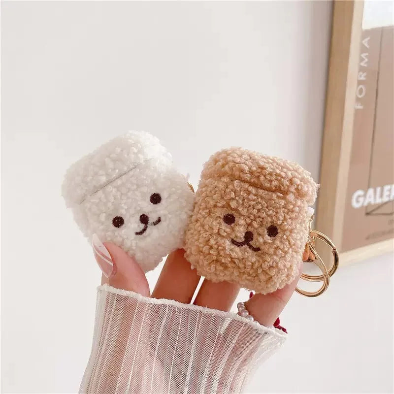 New Cartoon Cute  Case For Airpods 1 2 3 4 Pro2 Cases 3D Silicone Teddy Dog Wireless Earphone Anti-lost Protective Cover