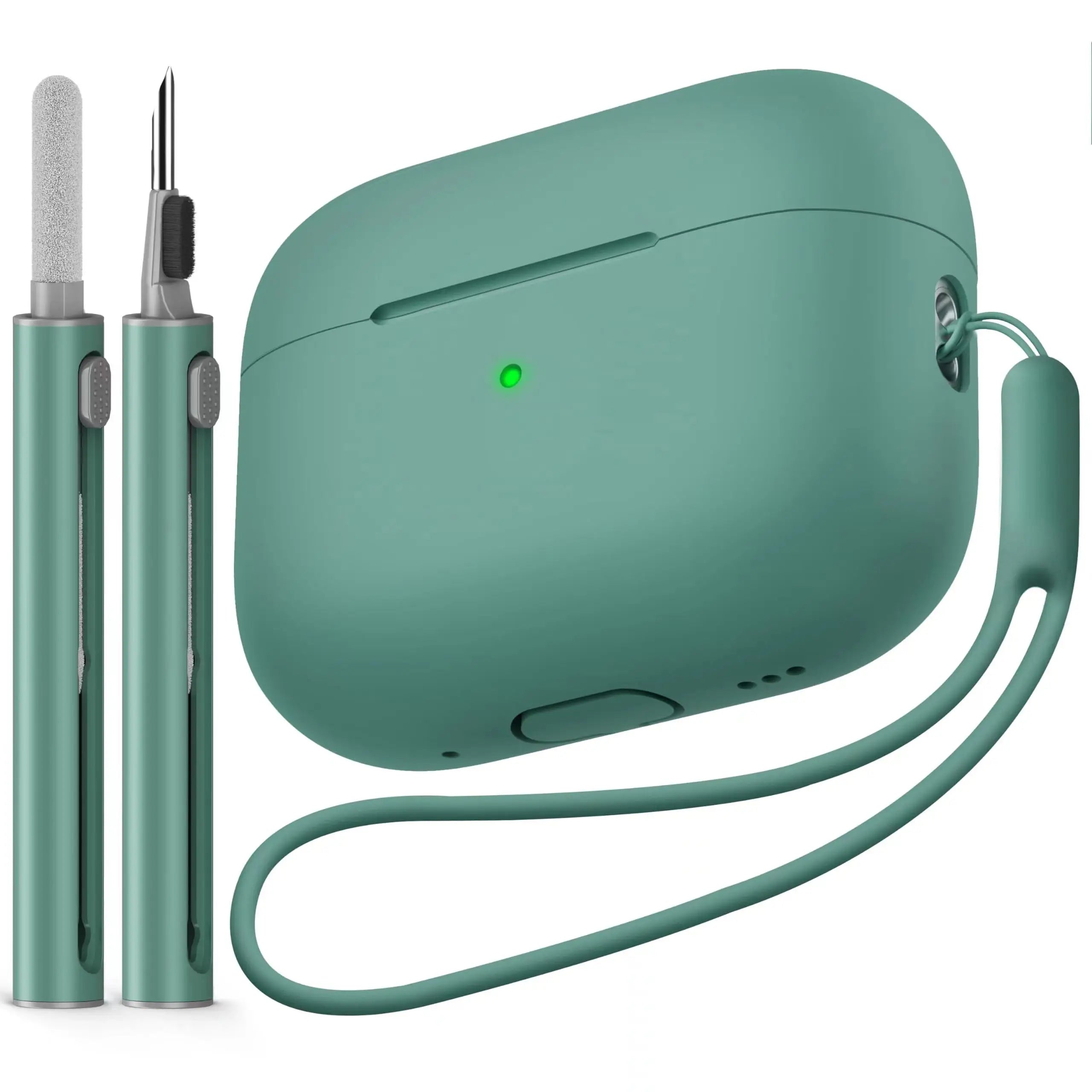 For Airpods Pro 3 Generation Cover (2025) Slim Silicone Case Full Protector Cover with Wrist Lanyard for Cute AirPods Pro 3 Case
