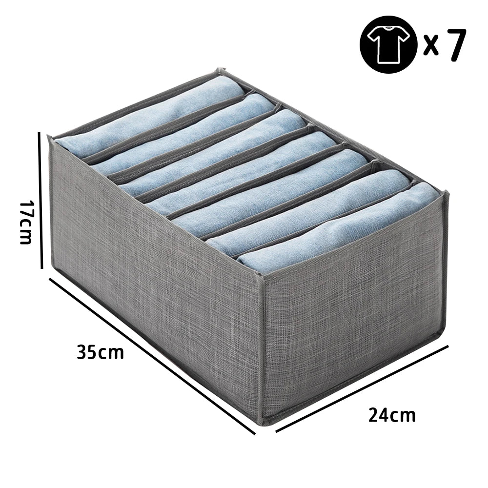 Closets Clothes Organizer Foldable Clothing Underwear Jeans Storage Box Drawer Organizer with Handles Wardrobe OrganizersDivider