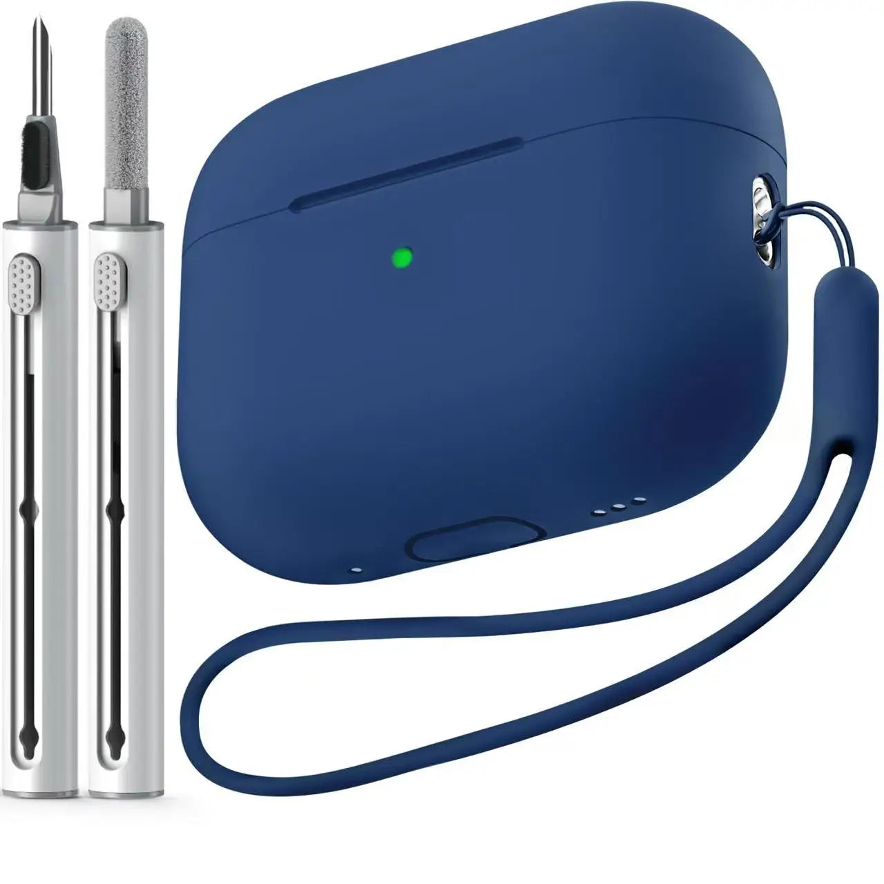 For Airpods Pro 3 Generation Cover (2025) Slim Silicone Case Full Protector Cover with Wrist Lanyard for Cute AirPods Pro 3 Case