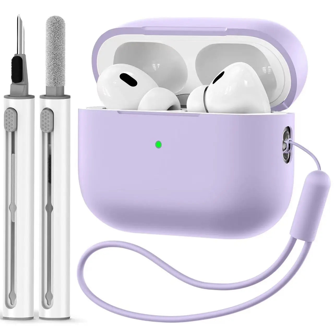 For Airpods Pro 3 Generation Cover (2025) Slim Silicone Case Full Protector Cover with Wrist Lanyard for Cute AirPods Pro 3 Case