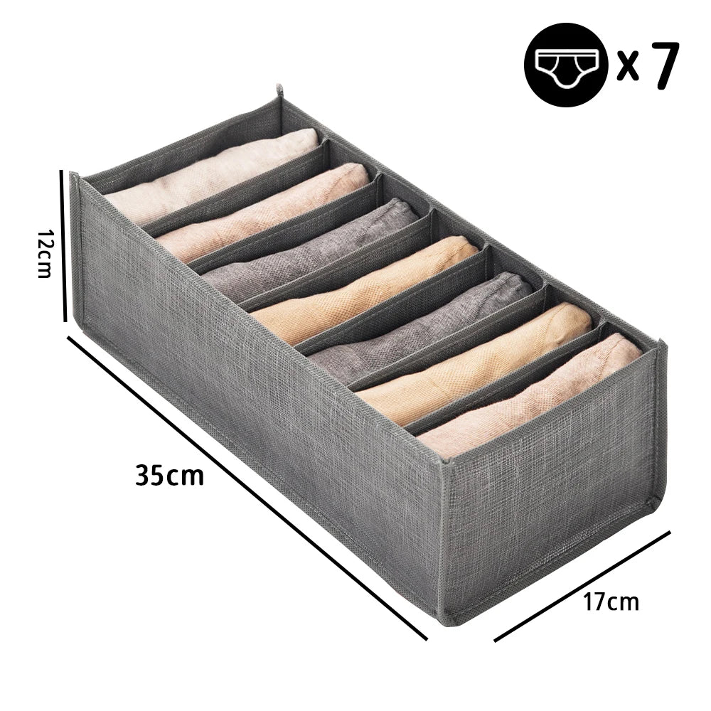 Closets Clothes Organizer Foldable Clothing Underwear Jeans Storage Box Drawer Organizer with Handles Wardrobe OrganizersDivider