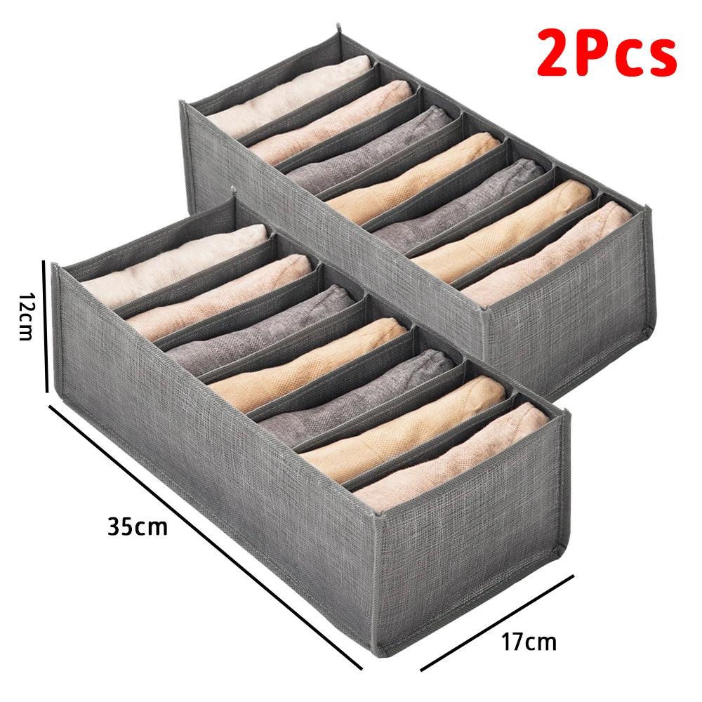 Closets Clothes Organizer Foldable Clothing Underwear Jeans Storage Box Drawer Organizer with Handles Wardrobe OrganizersDivider