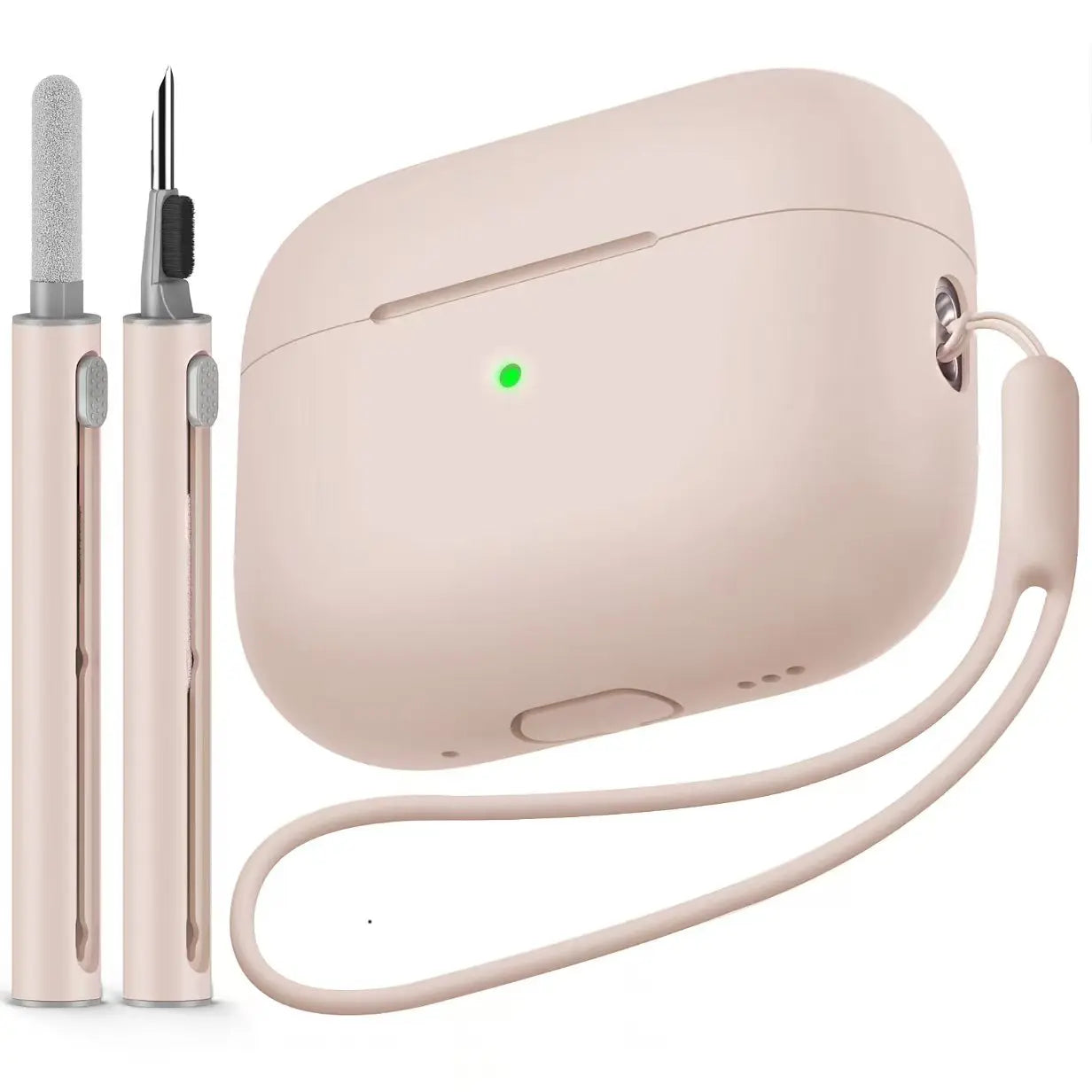 For Airpods Pro 3 Generation Cover (2025) Slim Silicone Case Full Protector Cover with Wrist Lanyard for Cute AirPods Pro 3 Case