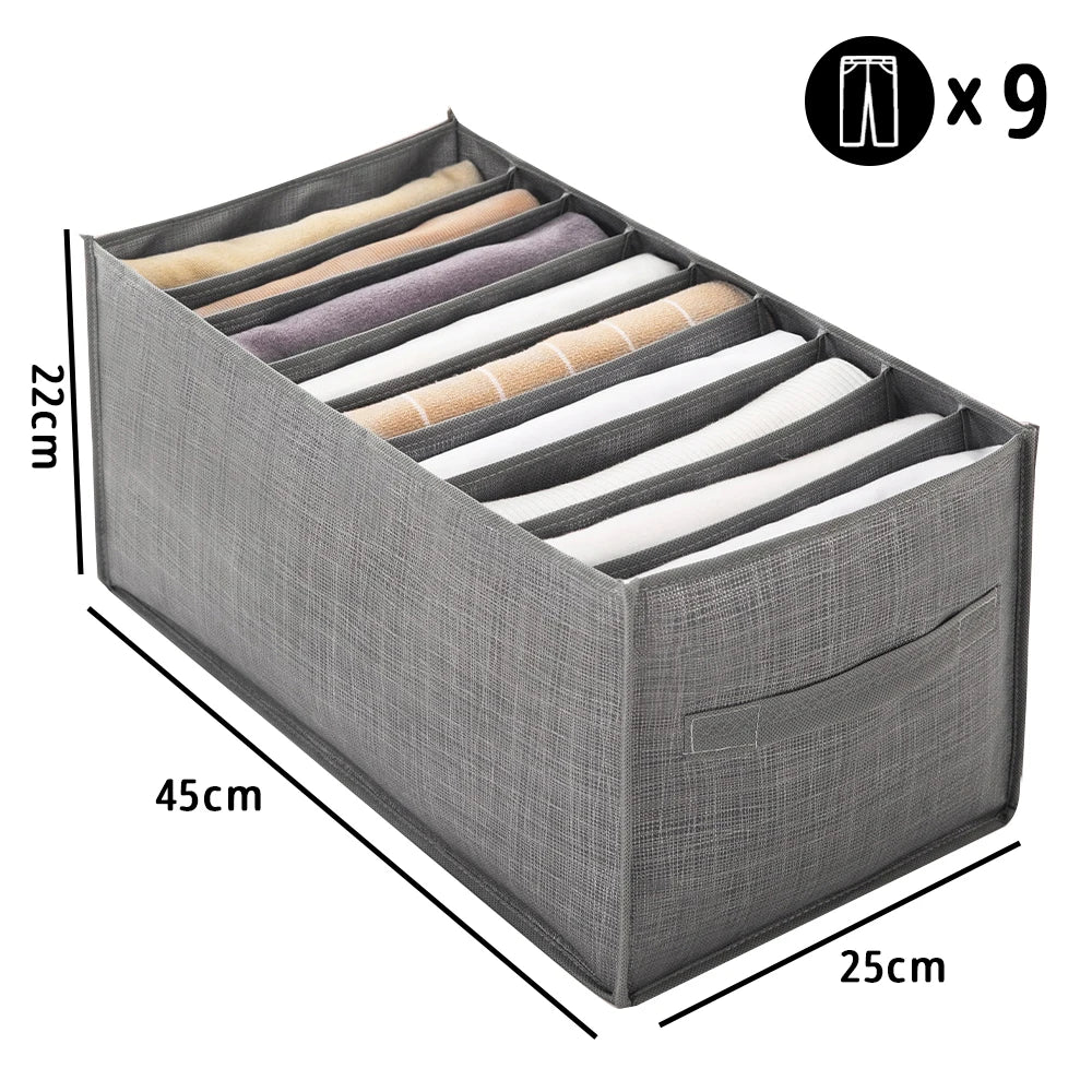 Closets Clothes Organizer Foldable Clothing Underwear Jeans Storage Box Drawer Organizer with Handles Wardrobe OrganizersDivider