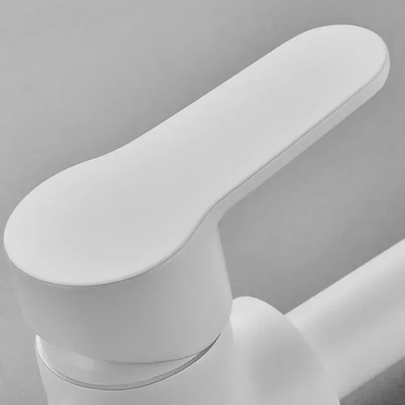 Modern Household Hot and Cold Mixing Tap Kitchen Faucet WashBasin Sink Tap Kitchen Faucets Deck Mounted White Taps